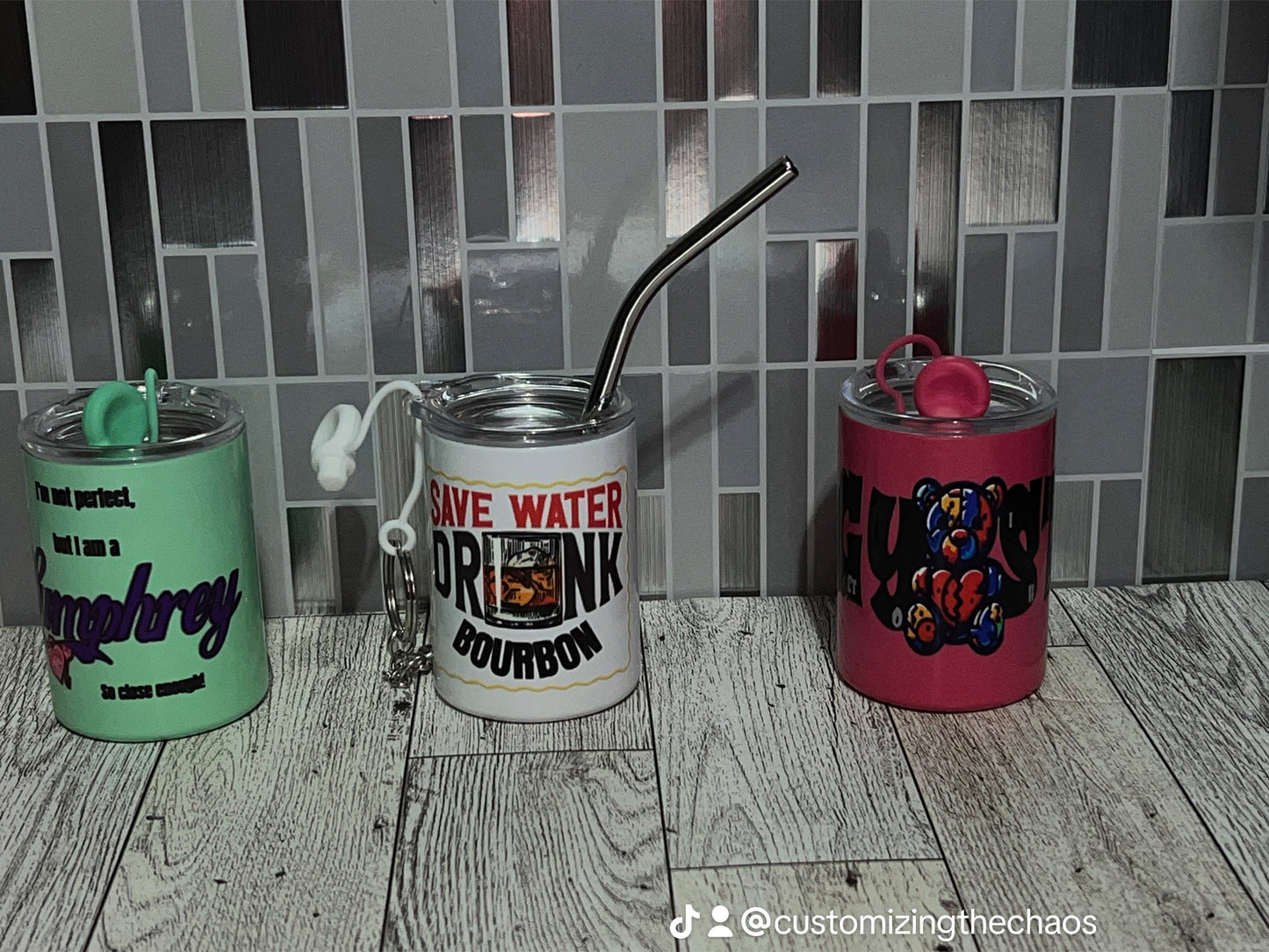 Custom Keychain shot tumbler - Customizing the Chaos