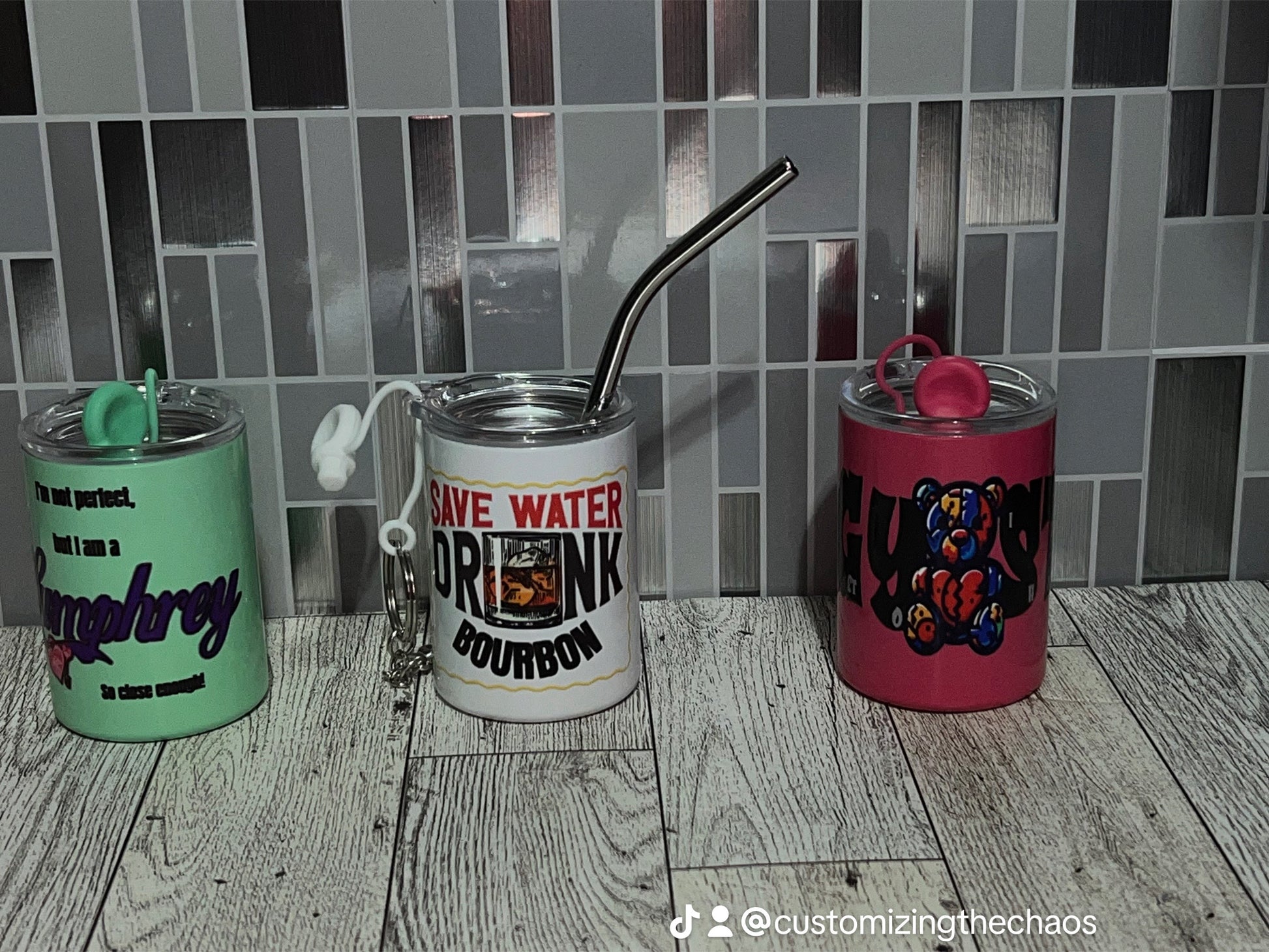 Custom Keychain shot tumbler - Customizing the Chaos